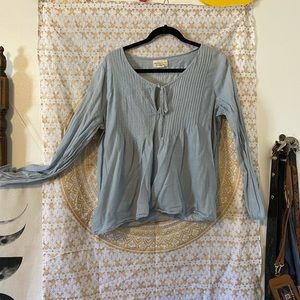 Large Long sleeve denim supply blouse